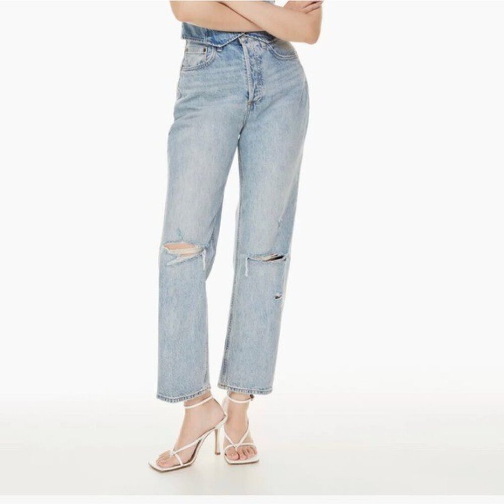 Denim Forum Light Wash The Joni High Rise Loose Jeans